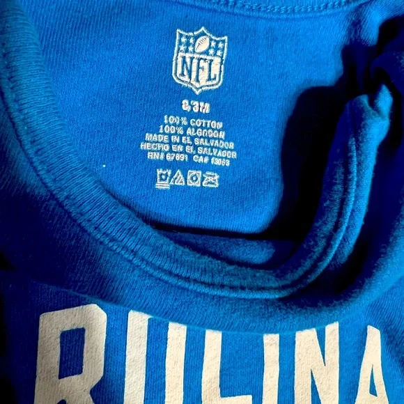Carolina Panthers Blue Baby Onesies (2) - Picture 8 of 8